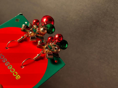گوشواره جذاب طرح کریسمس🎄❤️💚|گوشواره پاپیون|اکسسوری پینترستی|گوشواره قرمز و سبز