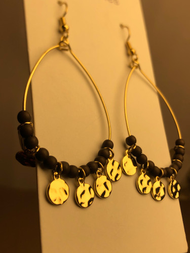 گوشواره قهوه ای|گوشواره ترند|گوشواره پولک دار| گوشواره پینترستی |کادو تولد