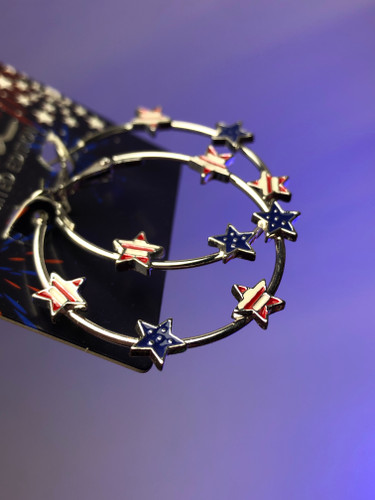 گوشواره امریکایی|گوشواره ستاره دار|گوشواره حلقه ای امریکایی