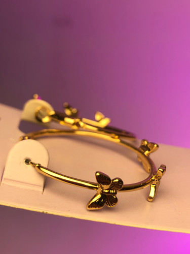 گوشواره پروانه|اکسسوری وارداتی|گوشواره حلقه ای پروانه|گوشواره خاص|گوشواره پینترستی