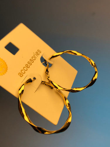 گوشواره آبکاری طلا |اکسسوری وارداتی|گوشواره فرمی حلقه طلایی|گوشواره ضدحساسیت|گوشواره ترند