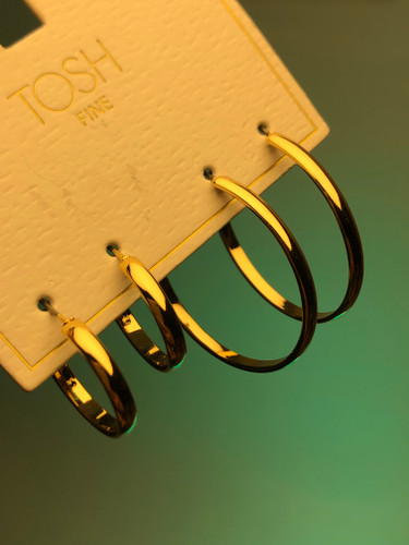 ابکاری طلا|گوشواره استیل|پک گوشواره حلقه ای طلایی|گوشواره پکی|هدیه تولد|کادو|پک اقتصادی اکسسوری