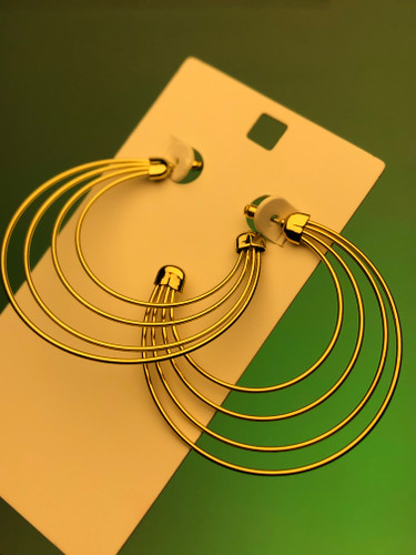 گوشواره مجلسی دخترانه|گوشواره چندلاین|گوشواره ترند برند|گوشواره حلقه ای چندلایه جدید|گوشواره پینترستی|گوشواره چندلایه