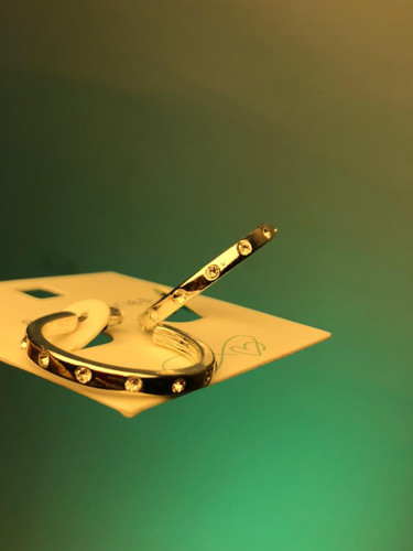 گوشواره زنانه |گوشواره دخترانه|گوشواره حلقه ای نگین دار|گوشواره ترند|گوشواره اقتصادی|گوشواره استیل نقره ای