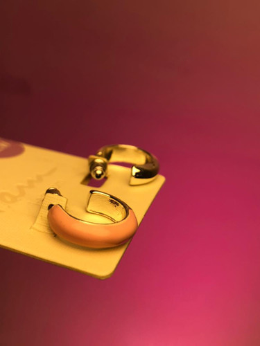 🎀گوشواره صورتی|گوشواره پینترستی صورتی|گوشواره پرنسسی|گوشواره ترند صورتی