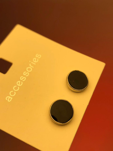 گوشواره پینترستی ترند|گوشواره مینیمال ، گوشواره دکمه، گوشواره دخترانه کیوت ،گوشواره طرح دکمه|گوشواره بامزه|گوشواره مشکی