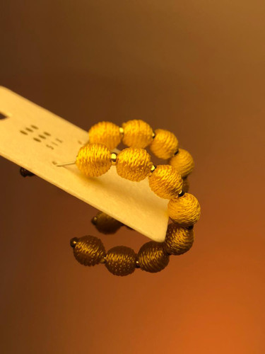 گوشواره نود|گوشواره بافت کرم|گوشواره ۹۹تومنی|گوشواره نیم حلقه بافت|گوشواره بوهمین|گوشواره سنتی|گوشواره ترند|گوشواره پینترستی