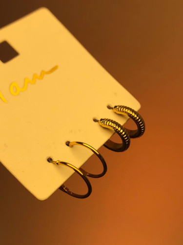 پک گوشواره ابکاری طلا |پک ۲ تایی|گوشواره پکی|پک طلایی |پک اکسسوری اقتصادی|گوشواره پینترستی